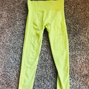 Lime green yoga pants